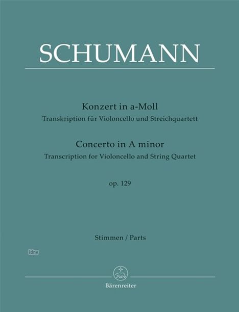 Robert Schumann: Konzert in a-Moll op. 129, Noten