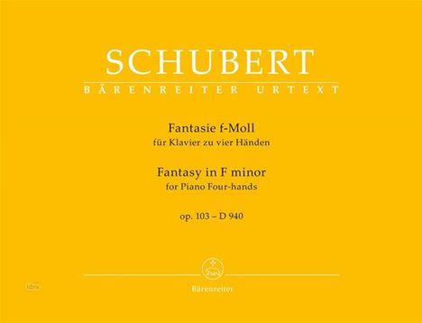 Franz Schubert: Fantasie für Klavier zu vier Händen f-Moll op. 103 D 940, Noten