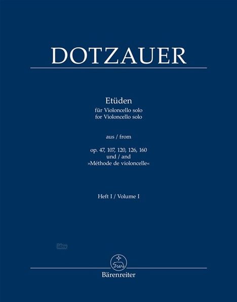 Justus Johann Friedrich Dotzauer: Etüden für Violoncello solo, Noten