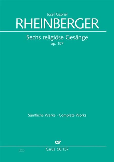 Josef Rheinberger: Rheinberger,J.G.    :Rheinberger:Sechs r... /P /KT, Noten