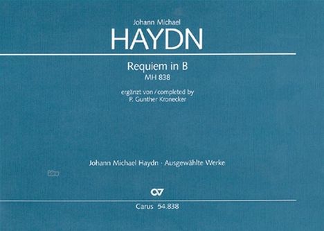 Michael Haydn: Requiem in B B-Dur MH 838, Noten