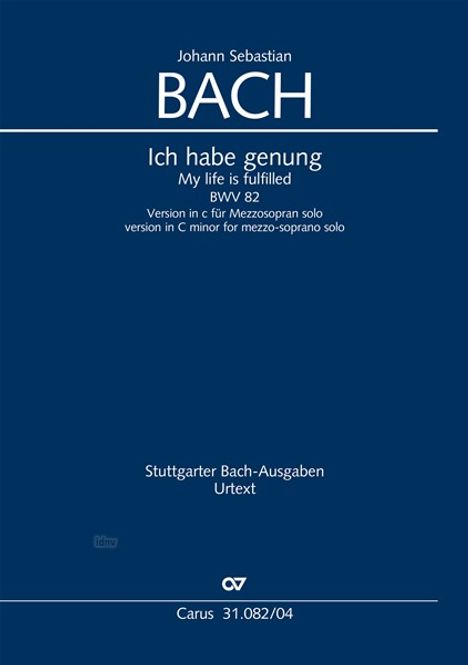 Johann Sebastian Bach: Ich habe genung (I) c-Moll BWV, Noten