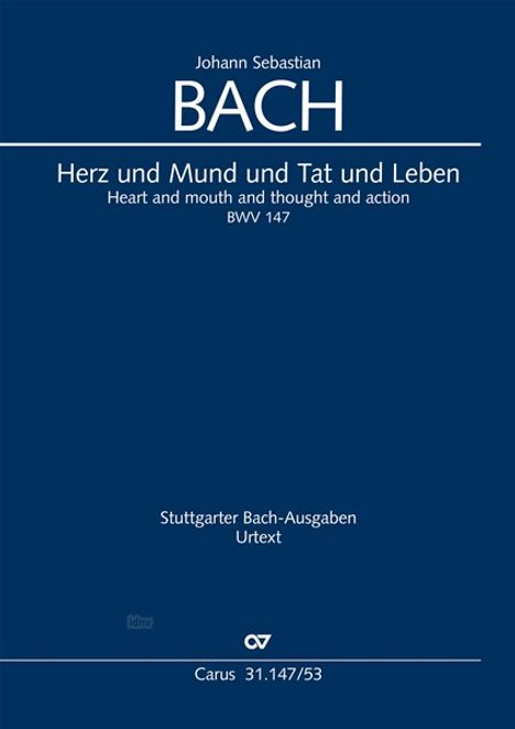Johann Sebastian Bach: Herz und Mund und Tat und Lebe, Noten