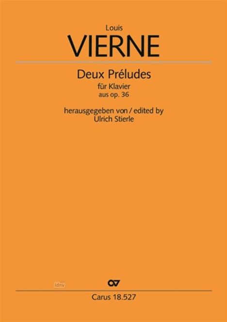 Louis Vierne: Deux Préludes pour le Piano op. 36, Noten