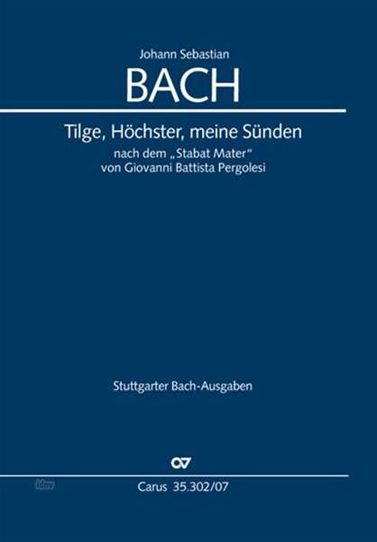 Giovanni Battista Pergolesi: Tilge, Höchster, meine Sünden BWV 1083, Noten