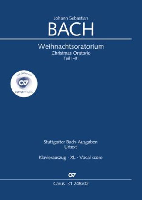 Johann Sebastian Bach: Weihnachtsoratorium BWV 248 Teile I-III (Klavierauszug XL im Großdruck), Noten
