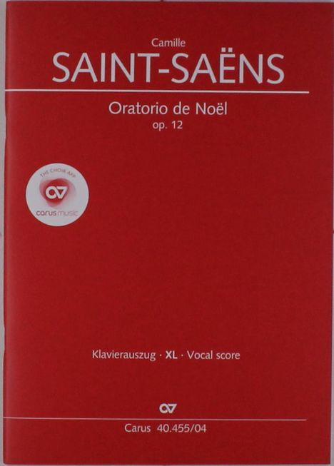 Camille Saint-Saens: Oratorio de Noël (Weihnachtsoratorium) op. 12, Noten