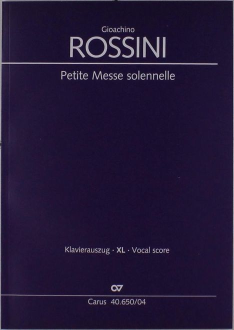 Gioacchino Rossini: Petite Messe solennelle (1863), Noten
