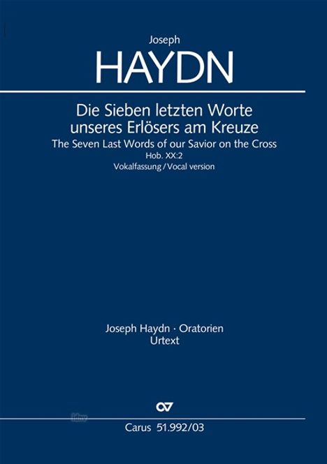 Joseph Haydn: Haydn, J: Die sieben letzten Worte unseres Erlösers am Kreuz, Buch