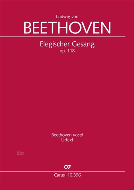 Beethoven, L: Elegischer Gesang (Partitur), Buch
