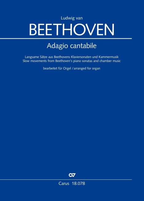 Ludwig van Beethoven: Beethoven, L: Adagio. Langsame Sätze für Orgel und Kammermus, Buch