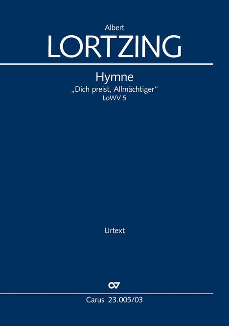 Albert Lortzing (1801-1851): Hymne (Klavierauszug), Buch