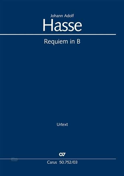 Johann Adolf Hasse: Hasse, J: Requiem in B (Klavierauszug), Buch