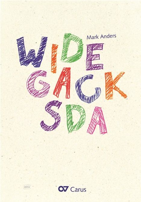 Anders, M: Widegacksda (Partitur), Buch