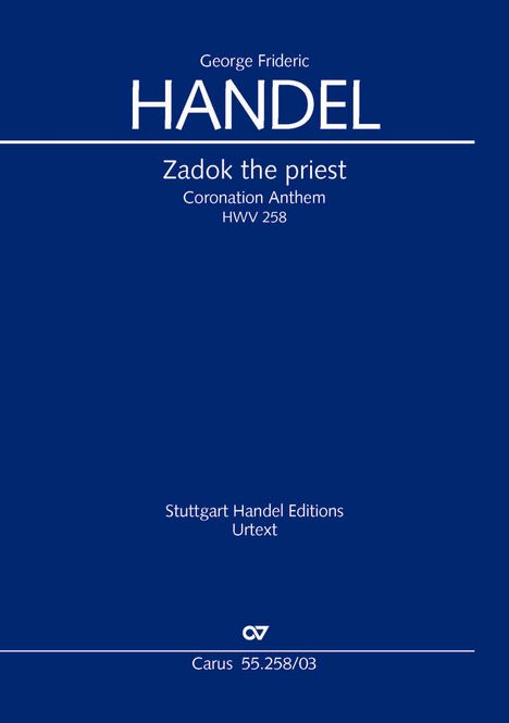 Georg Friedrich Händel (1685-1759): Zadok the priest. Coronation Anthem I (Klavierauszug), Buch