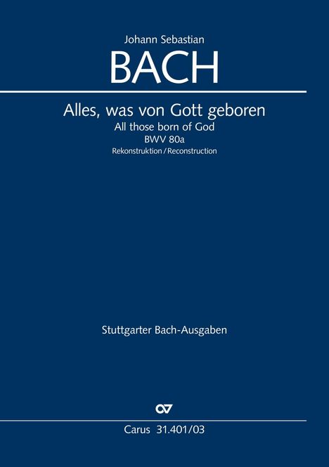 Bach, J: Alles, was Gott geboren (Klavierauszug), Noten