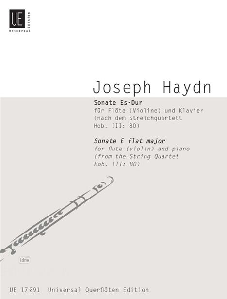 Joseph Haydn: Sonate für Flöte (Violine) und Klavier für Flöte (Violine) und Klavier Es-Dur Hob. III:80, Noten