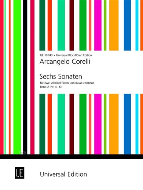 Arcangelo Corelli: 6 Sonaten für 2 Altblockflöten und Basso continuo, Noten