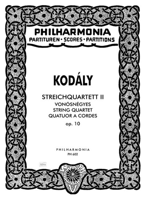 Kodály, Z: Streichquartett Nr. 2, Buch