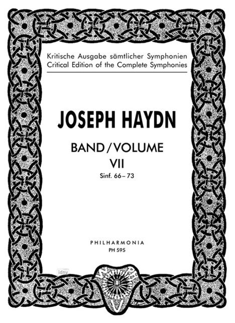 Joseph Haydn: Symphonien Nr. 66-73 für Orchester, Noten