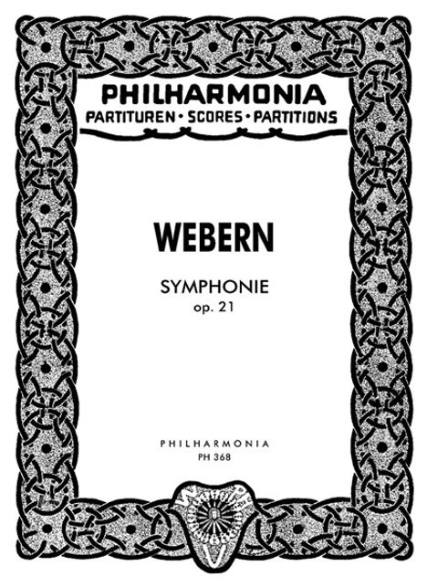Anton Webern: Webern, A: Symphonie Op. 21, Noten