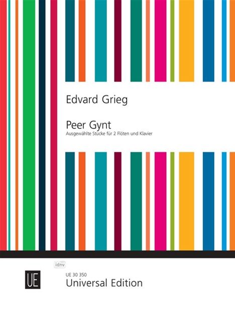 Edvard Grieg: Peer Gynt für 2 Flöten und Klavier, Noten