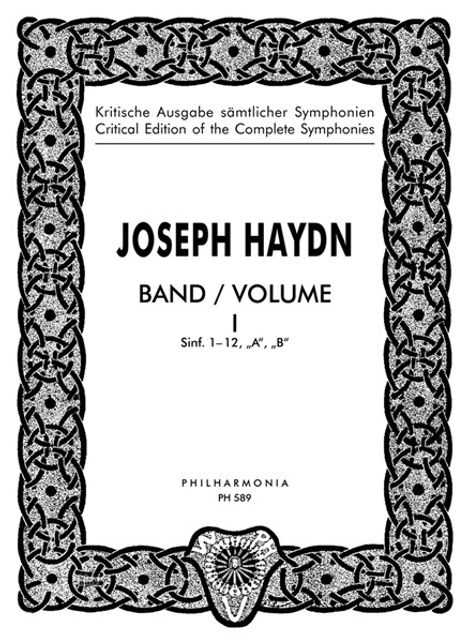 Joseph Haydn: Symphonien "A" und "B" und Nr. 1-12 für Orchester, Noten