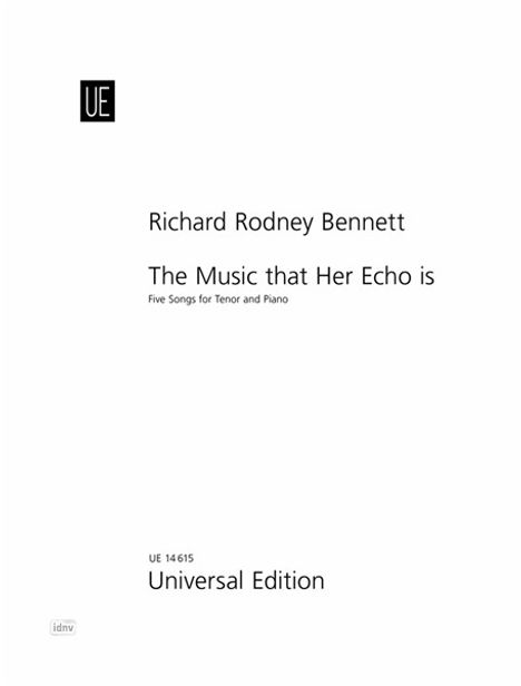 Richard Rodney Bennett: The Music that her echo is für Tenor und Klavier (1967), Noten