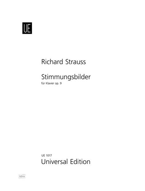 Richard Strauss: Stimmungsbilder für Klavier op. 9 (1882-1884), Noten