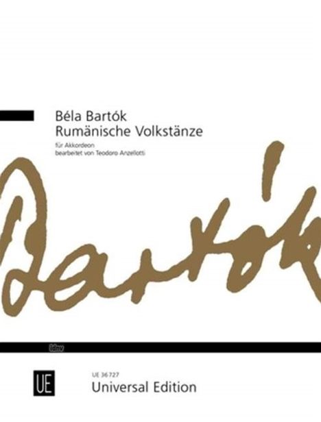 Bela Bartok: Rumänische Volkstänze für Akkordeon, Noten