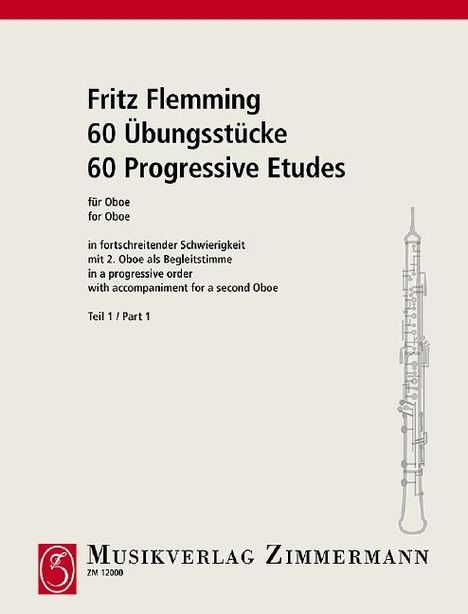 Fritz Flemming: 60Übungsstücke für Oboe in fortschreitender Schwierigkeit 1, Buch