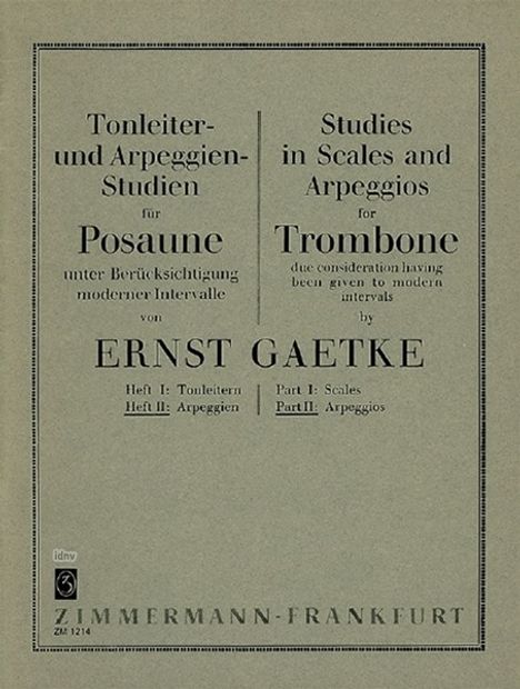 Ernst Gaetke: Tonleiter- und Arpeggien-Studien, Noten