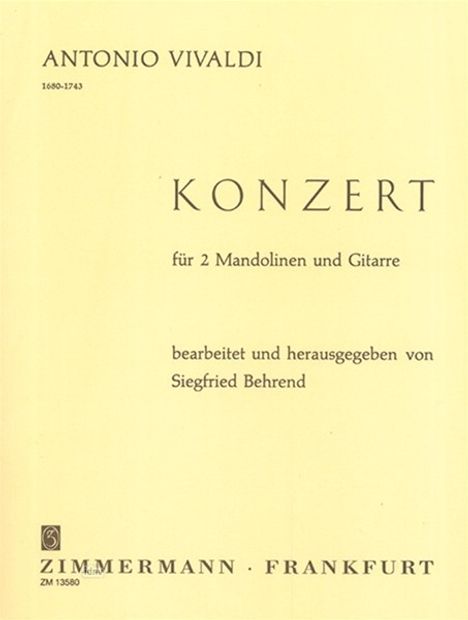 Antonio Vivaldi: Konzert, Noten