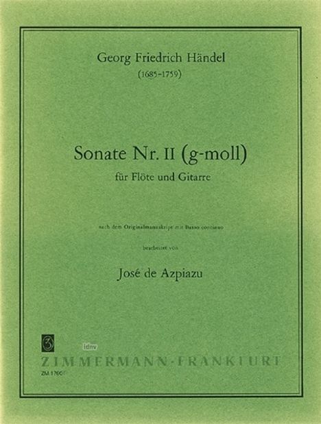 Georg Friedrich Händel: Sonate Nr. 2 g-Moll, Noten