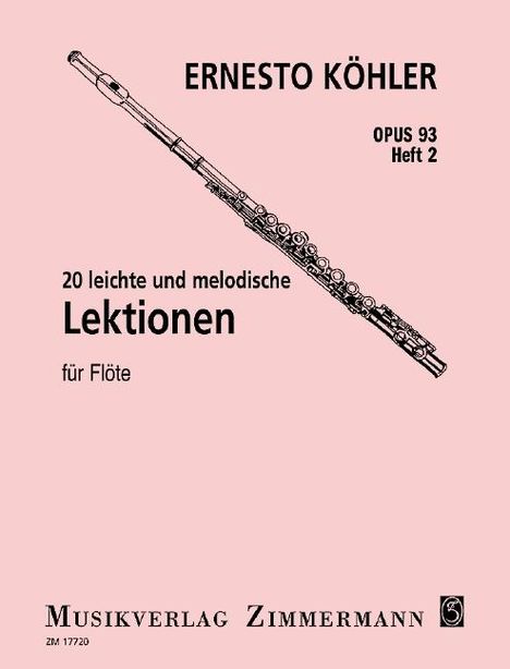20 leichte und melodische Lektionen op. 93 Heft 2 für Flöte solo, Noten