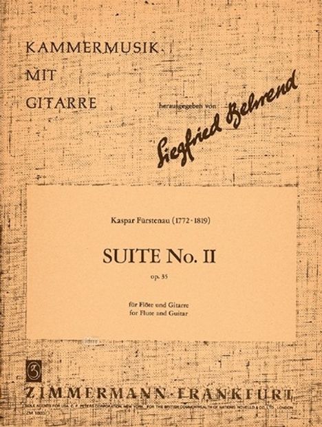 Caspar Fürstenau: Suite Nr. 2 op. 35, Noten