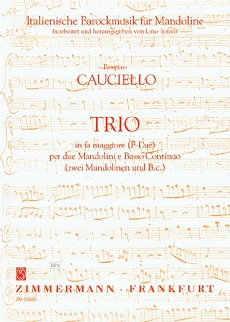 Prospero Cauciello: Trio per due Mandolini e Basso, Noten