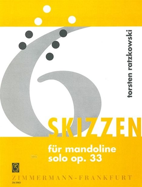 Torsten Ratzkowski: 6 Skizzen für Mandoline solo o, Noten