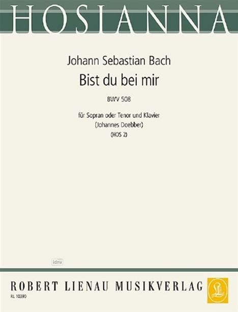 Johann Sebastian Bach: Bist du bei mir, Noten