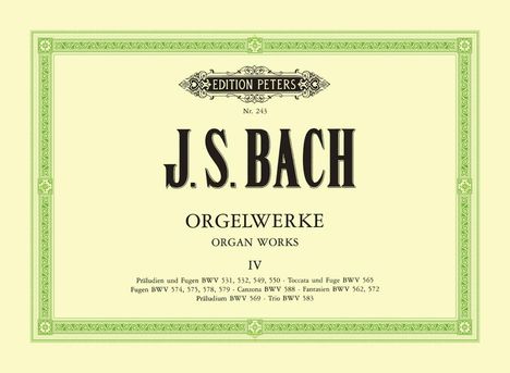 Johann Sebastian Bach: Orgelwerke in 9 Bänden - Band 4, Noten