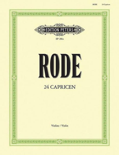 Pierre Rode (1774-1830): 24 Caprices für Violine solo, Buch