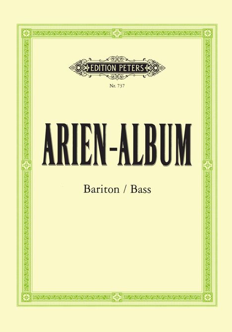 Arien-Album - Berühmte Arien für Bariton und Bass, Buch