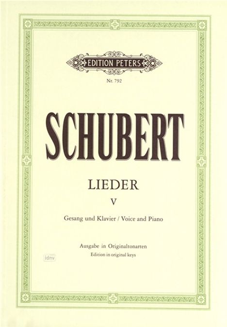 Franz Schubert: 52 Lieder, original, Noten