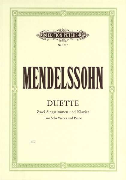 Felix Mendelssohn Bartholdy (1809-1847): Duette, Buch