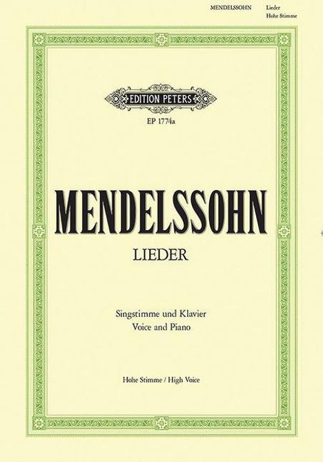 Felix Mendelssohn Bartholdy (1809-1847): Lieder, Buch