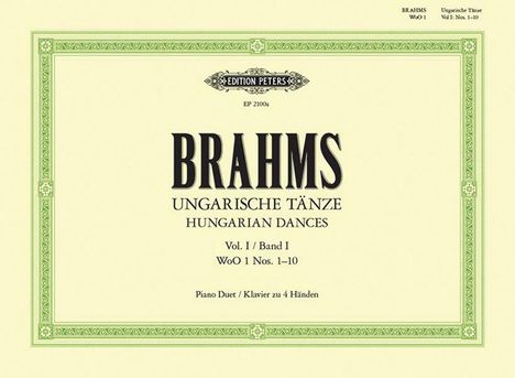Johannes Brahms (1833-1897): Ungarische Tänze (original) Band 1, Buch