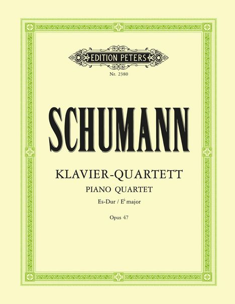 Piano Quartet in E Flat Op. 47, Buch