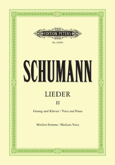 Robert Schumann: Complete Songs (Medium Voice), Noten