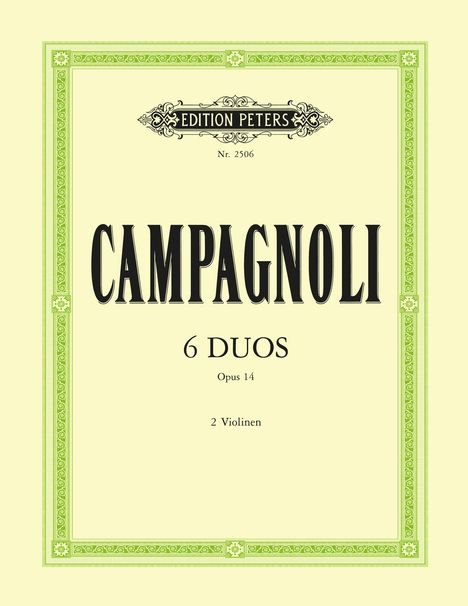 Bartolomeo Campagnoli: 6 Duos, Op. 14, Noten