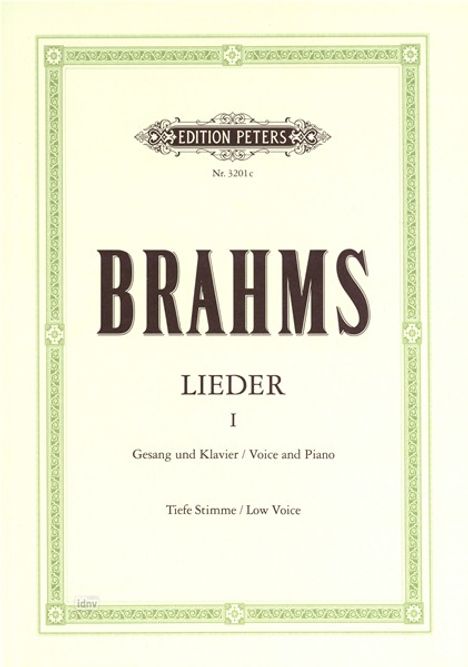 Johannes Brahms: 51 ausgewählte Liede:Brahms, Johannes, Noten